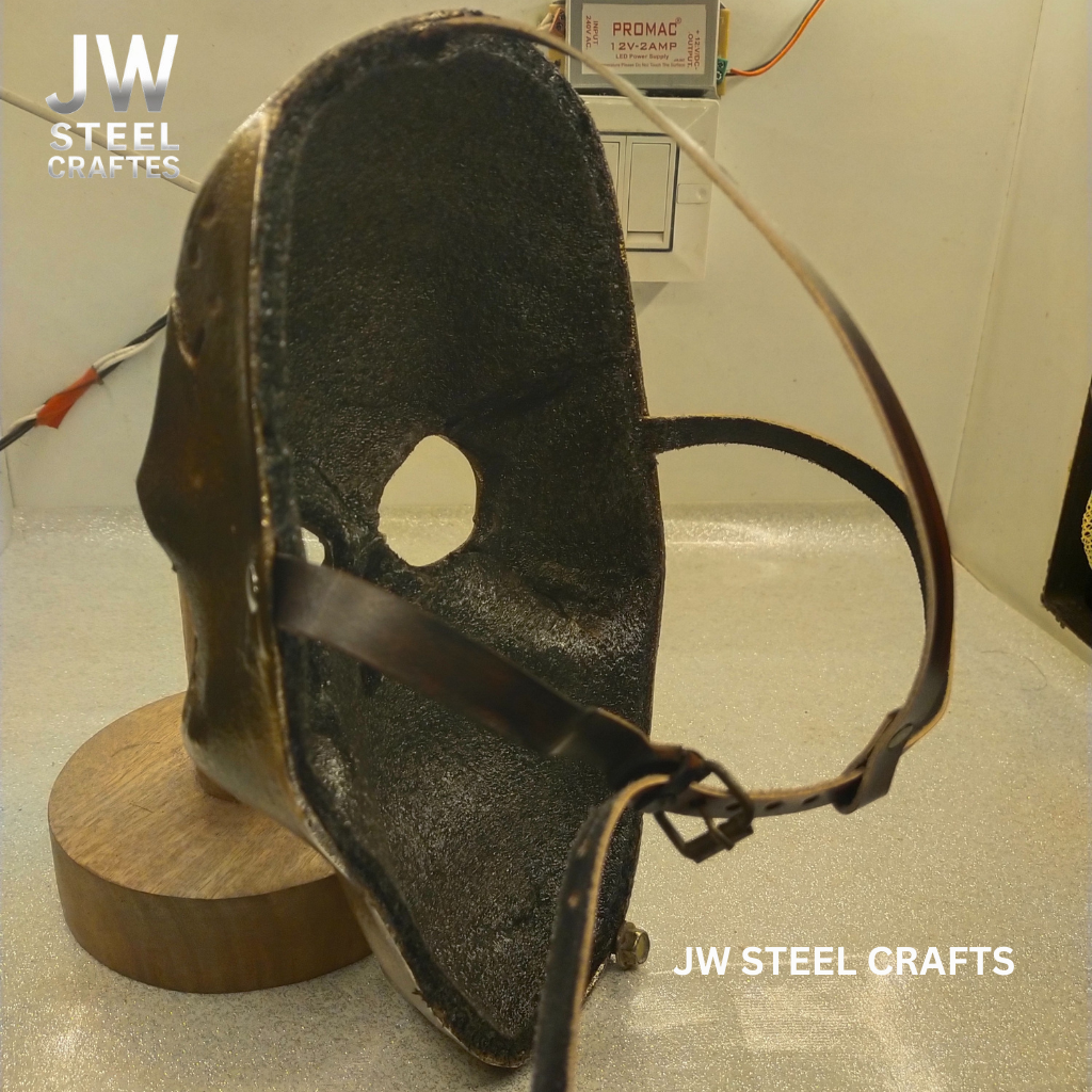 Hand-Forged Silver Metal Art Mask – Polished Decorative Sculpture for Collectors | JW Steel Crafts