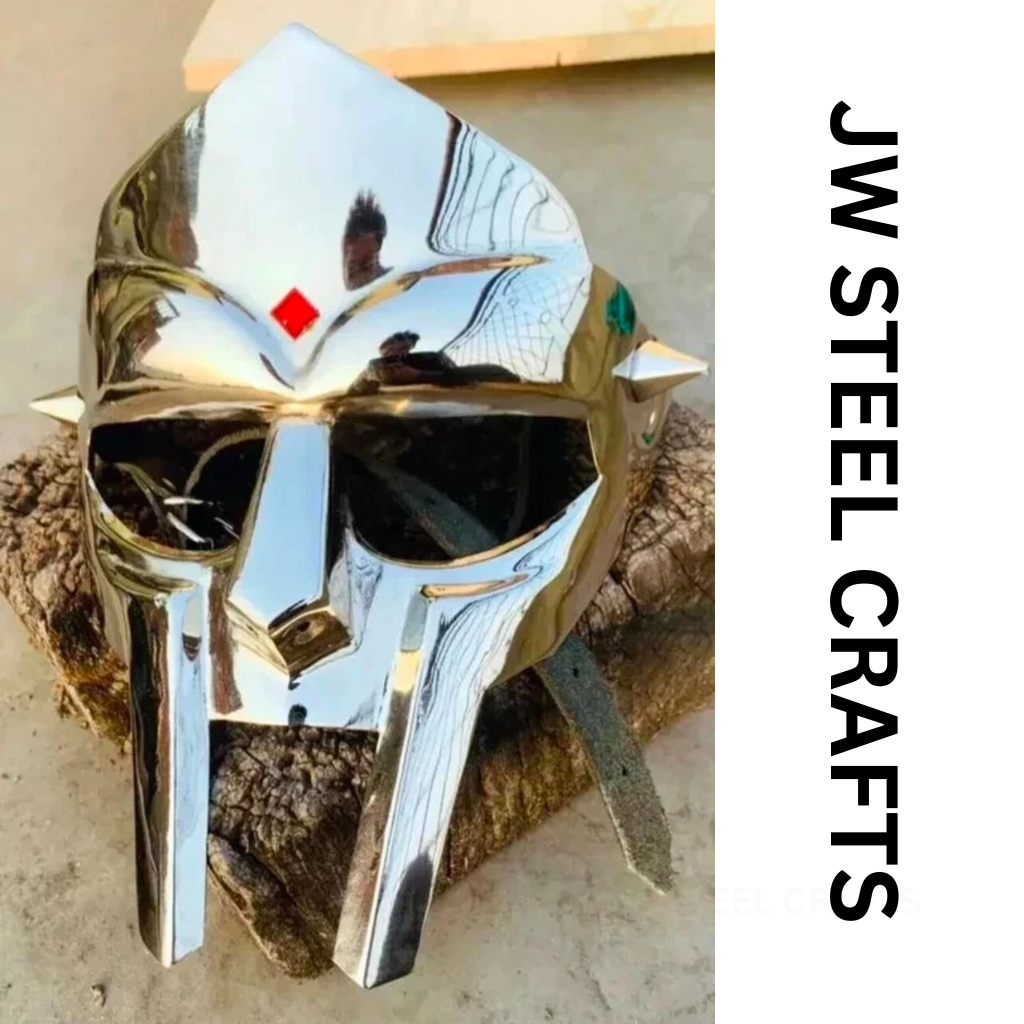 Hand-Forged Polished Metal Art Mask – Decorative Forged Sculpture | JW Steel Crafts