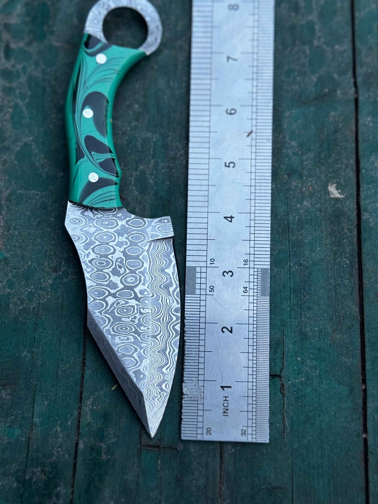 Custom Knife Hunting Blade Full Tang EDC Tool Survival Knife Bush craft Tool Damascus Steel Blade Mom's Gift Present for Her Birthday Gift