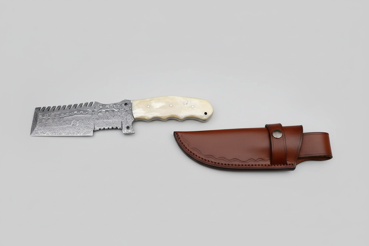 Custom Made Tracker knife with bone handle