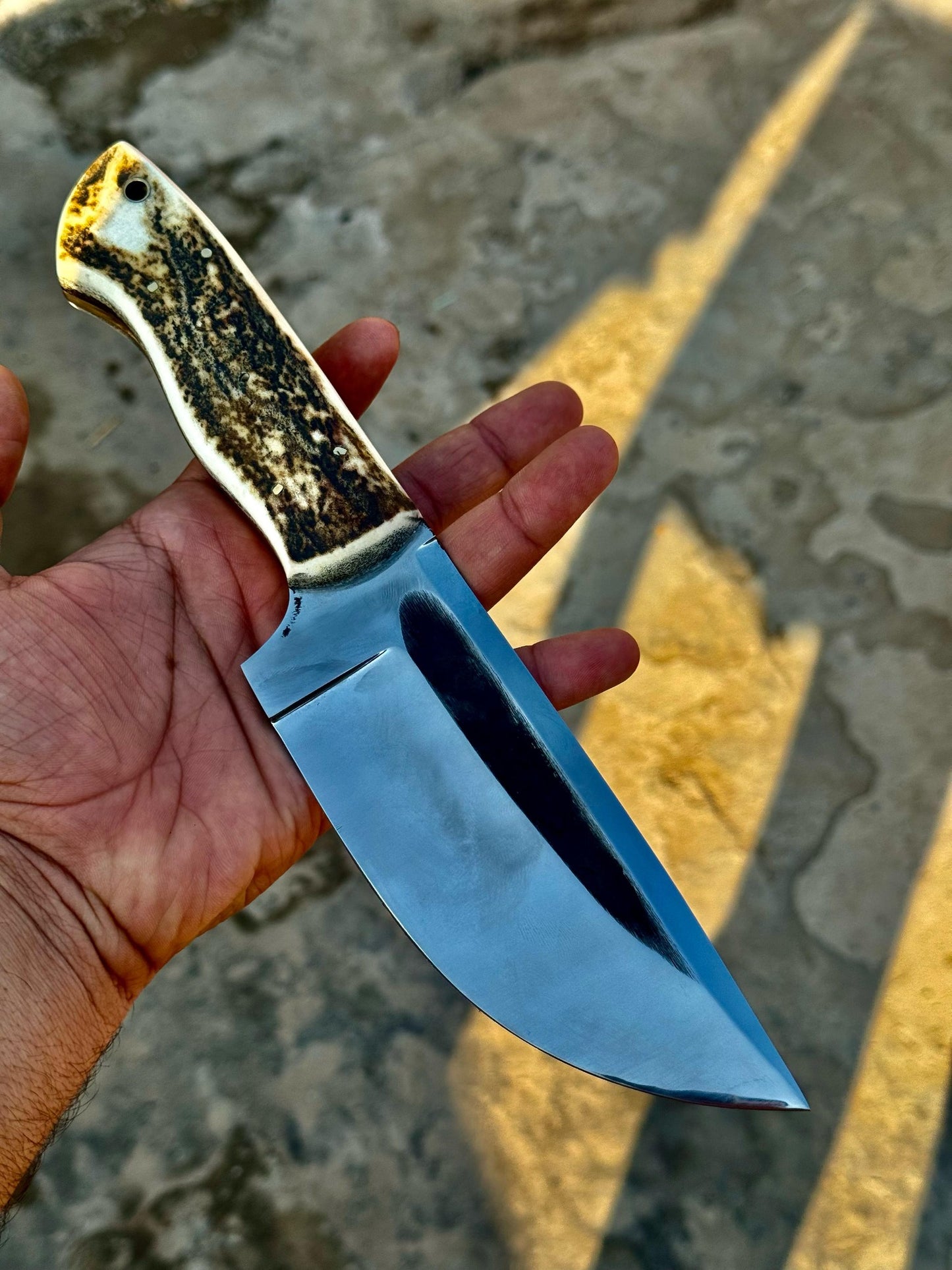 Stag Antler Hunting Knife , Custom Engraved Gift For Men, Gift For Hunters, Personalized Gift Knife, Groomsmen Knives Easter Gift