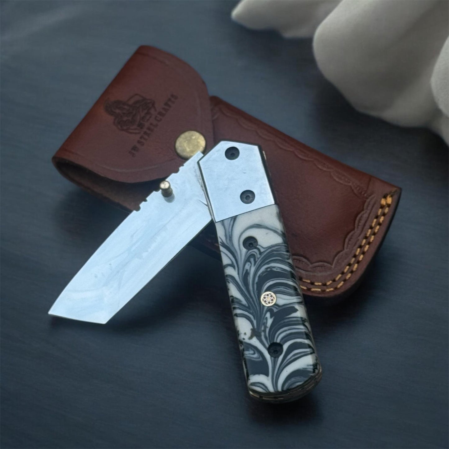 Personalized Handmade Pocket Knife Under Lock Pocket Knife, Birthday Gift, Folding Knife, Groomsmen Gift, Husband Gift, Boyfriend Gift