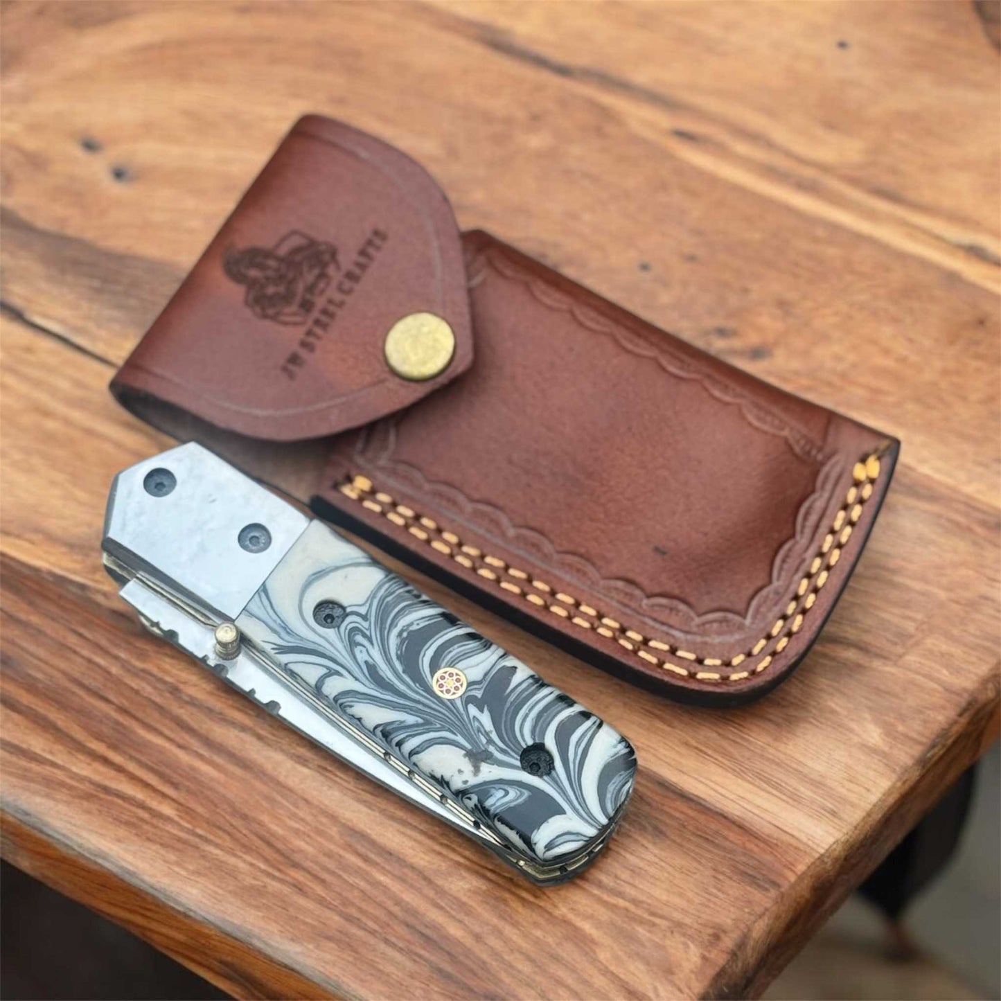 Personalized Handmade Pocket Knife Under Lock Pocket Knife, Birthday Gift, Folding Knife, Groomsmen Gift, Husband Gift, Boyfriend Gift
