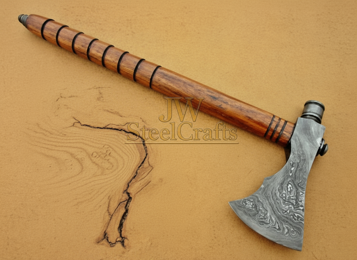 Custom handmade Damascus steel Smoking Axe Limited Edition