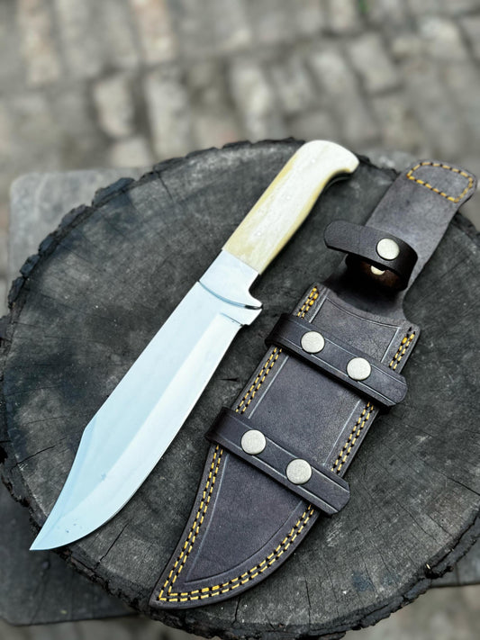 Personalized Bowie Knife Handmade Bush Craft Knife Fixed Blade EDC Knife Anniversary Gift, Gift for him, Groomsman Gift, Easter Gift