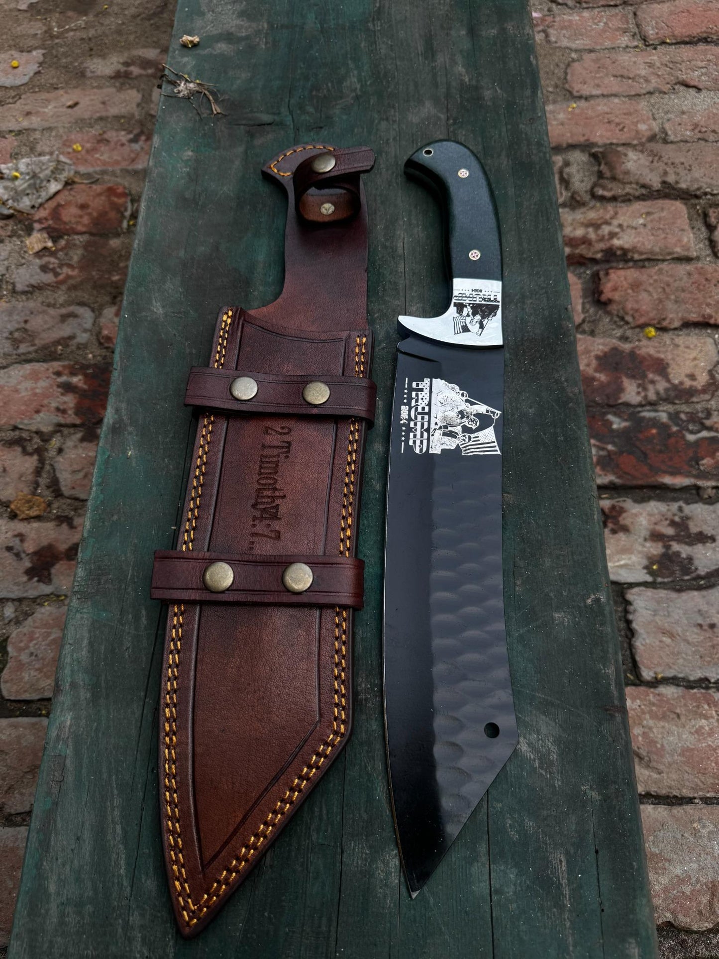 Personalized Machete Handmade Fixed Blade Knife Bowie Knife Hunting Knife Groomsmen Knife, Wedding Gift, Gift for him ,Husband's Gift EDC