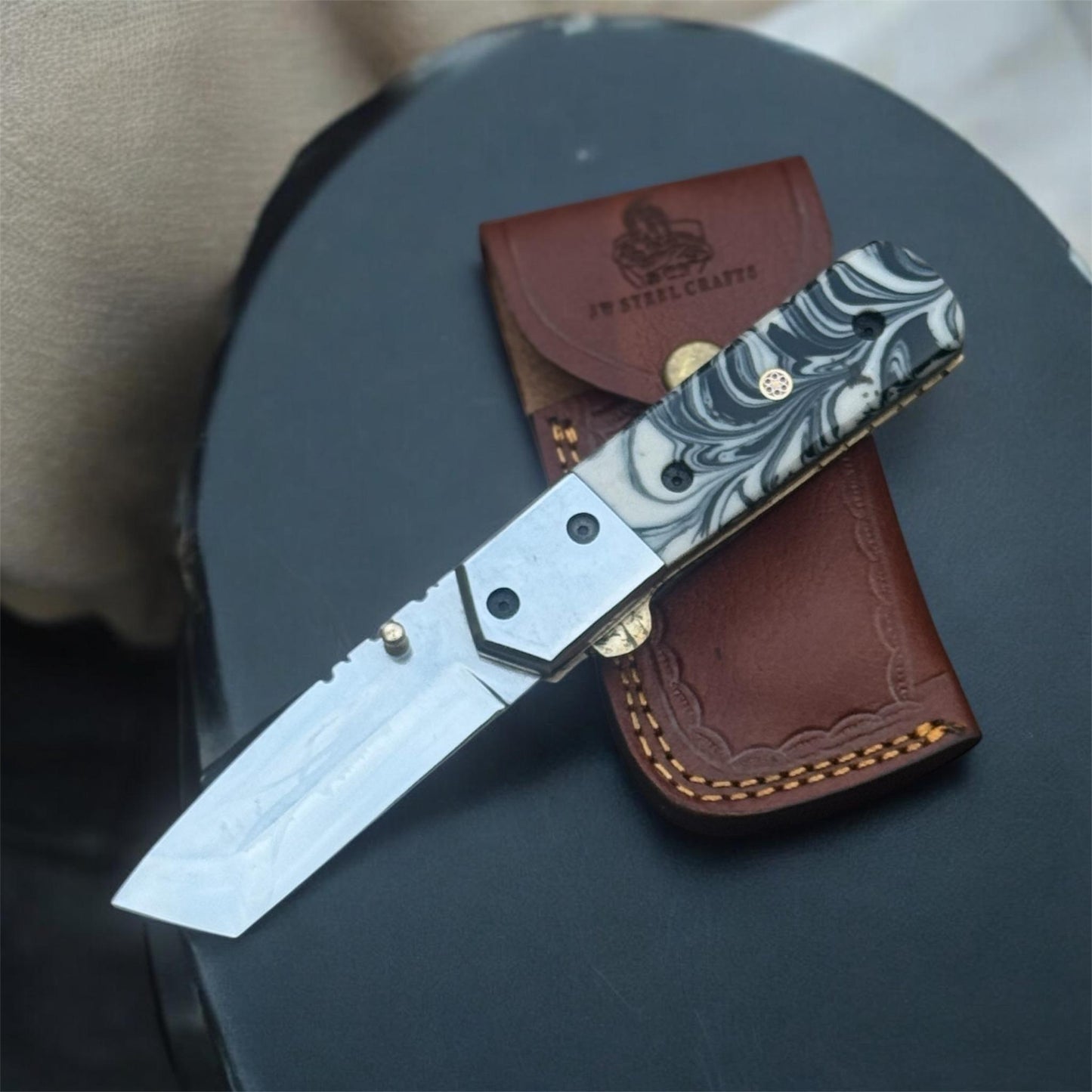 Personalized Handmade Pocket Knife Under Lock Pocket Knife, Birthday Gift, Folding Knife, Groomsmen Gift, Husband Gift, Boyfriend Gift