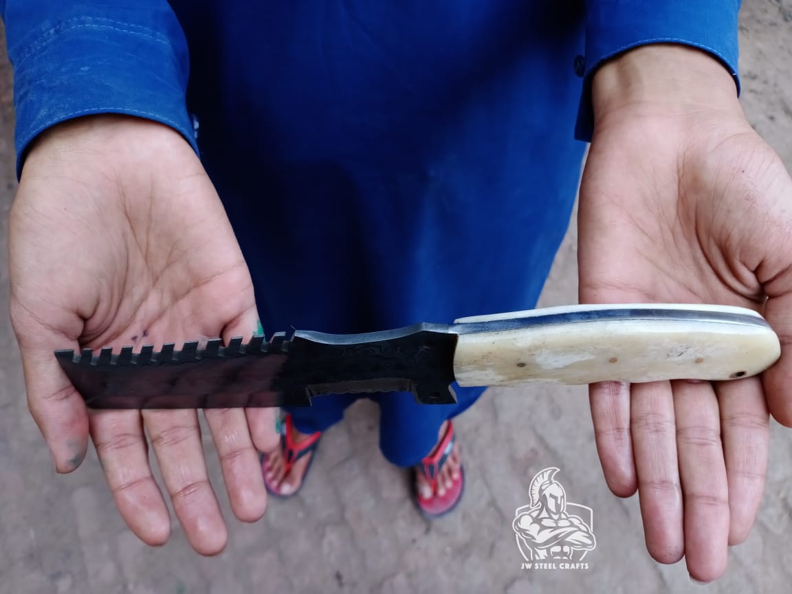 Custom Made Tracker knife with bone handle