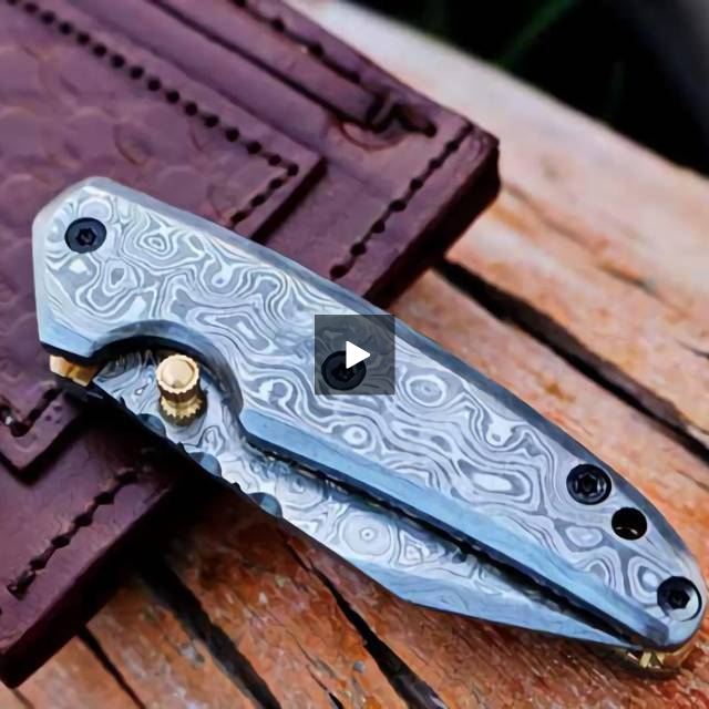 Handmade Folding Knife Damascus Steel DK-0503 Default Title
