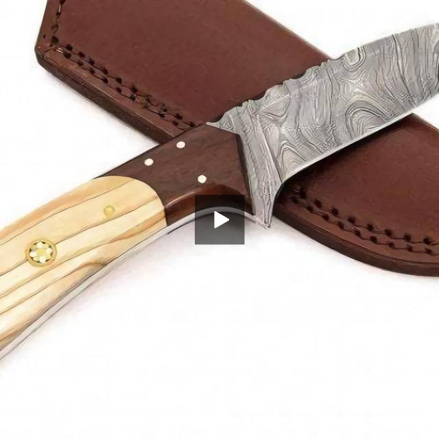 Handmade Damascus Steel Skinner Knife Custom Made 8.5" Default Title
