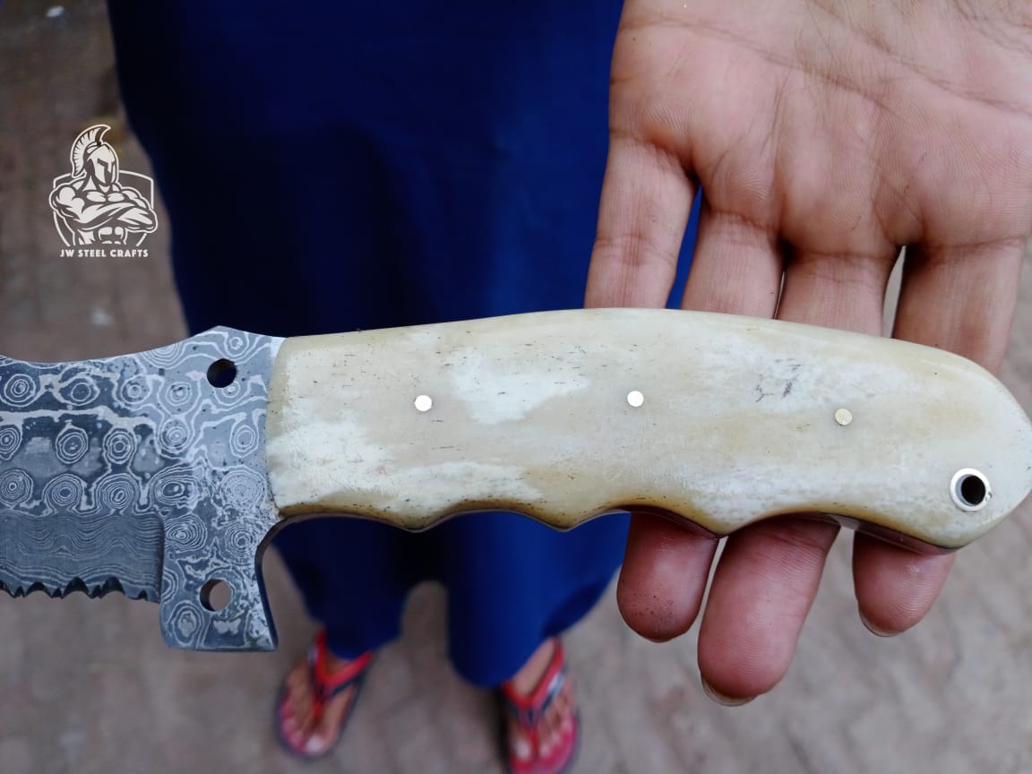 Custom Made Tracker knife with bone handle