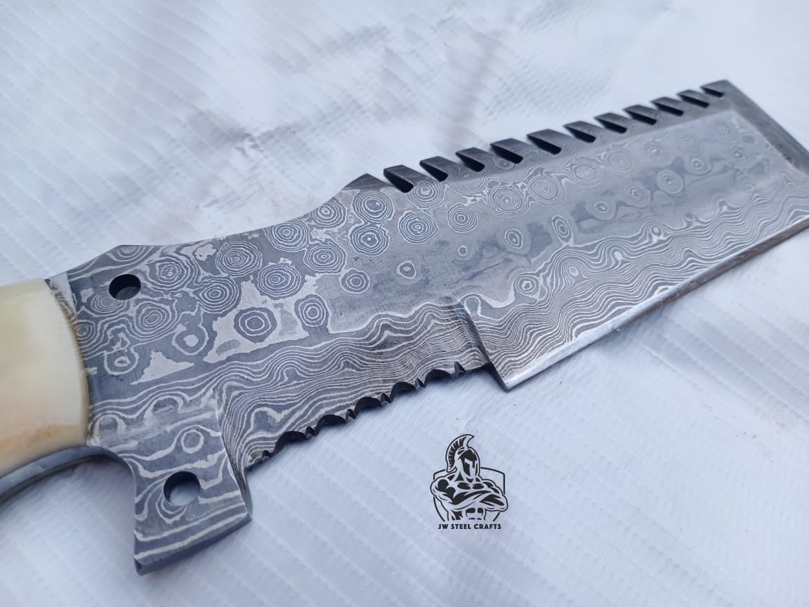 Fixed Blade Custom Made Tracker Knife with Bone Handle