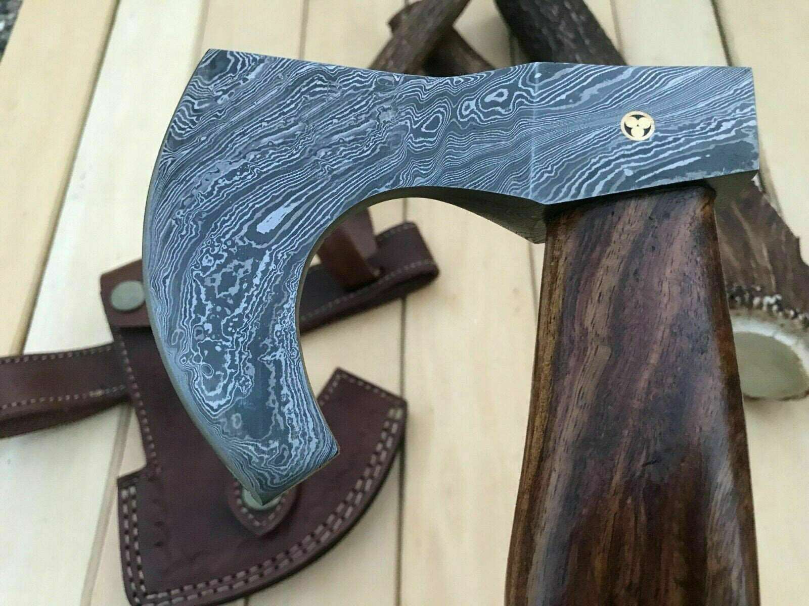 Damascus Steel Axe Viking Axe Hatchet Axe Bearded Axe Tomahawk