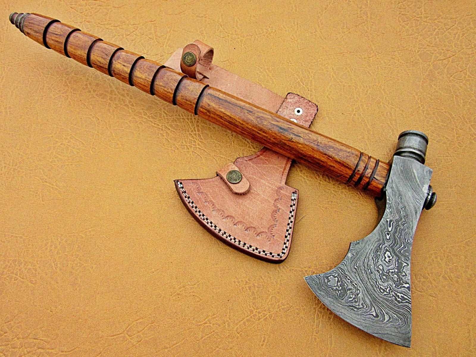 Damascus Steel Axe Viking Axe Hatchet Axe Bearded Axe Tomahawk