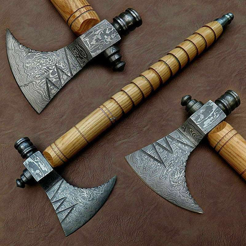 Damascus Steel Axe Viking Axe Hatchet Axe Bearded Axe Tomahawk