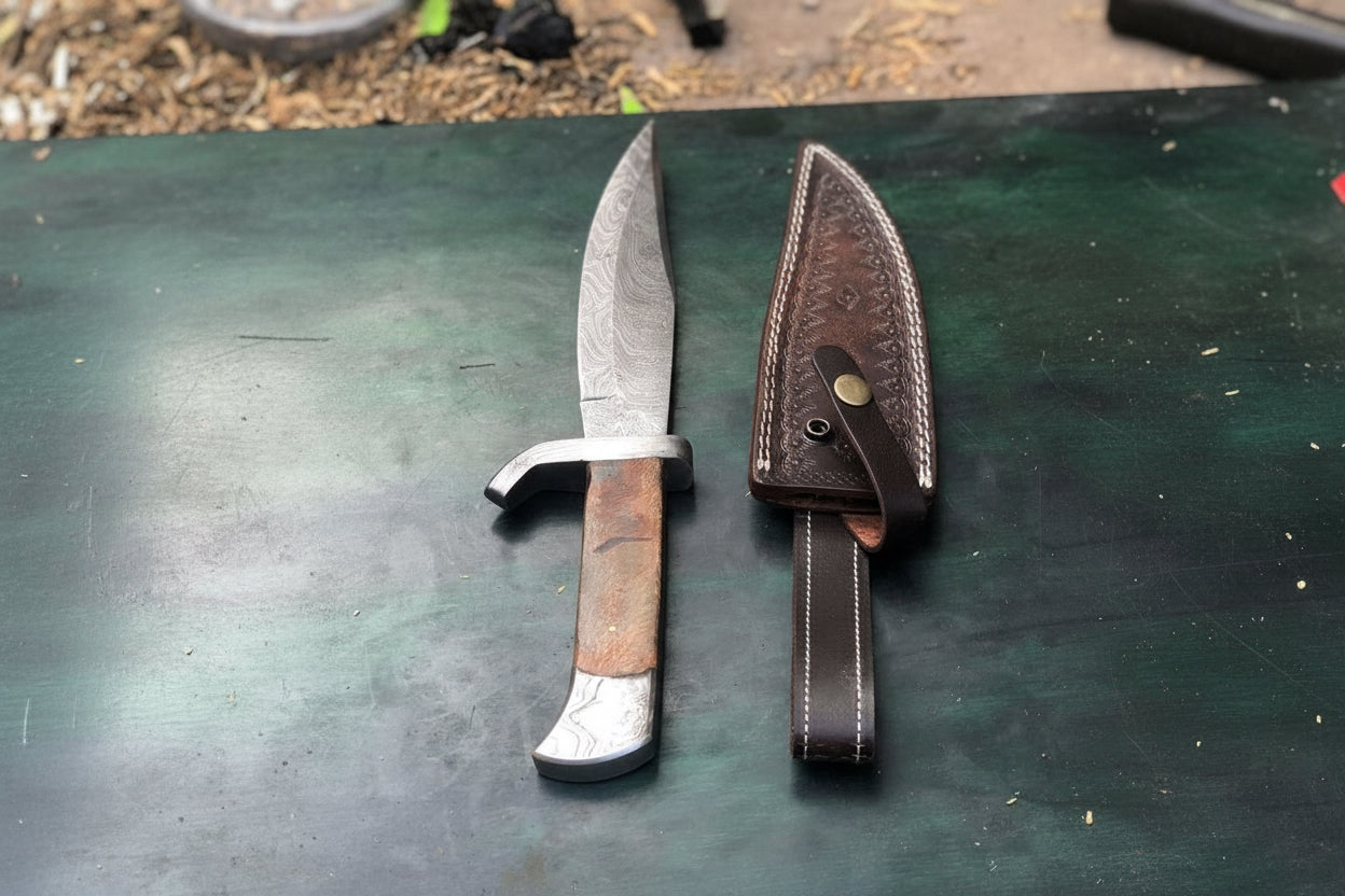 Custom Made Damascus Bowen knife MB-0083