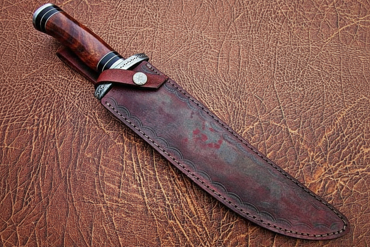 Custom Handmade Bowie Knife Damascus Steel | Hunting Knives DK-0450