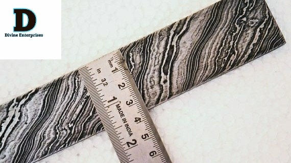 DE-0051 Custom Handmade Damascus Steel Layers Twist Twisted Blade Knives Knife Bar Blank Billet Making Bar Billet Making Blades