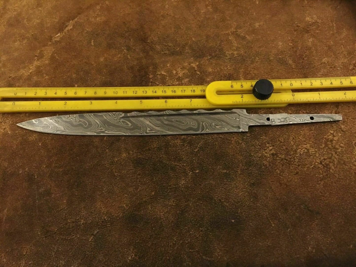 Lot of 3 Handmade Damascus Steel Blade Blank-Scottish Dirk-Knife Making