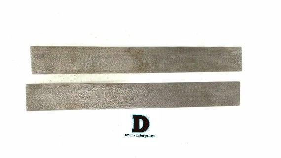 Lot of two Custom Handmade Damascus Steel billet bar for Knife/Razor DE-0061