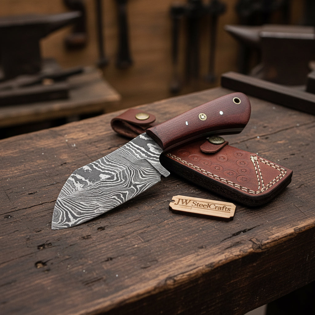 Handmade Cleaver Knife Damascus Steel DK_0413