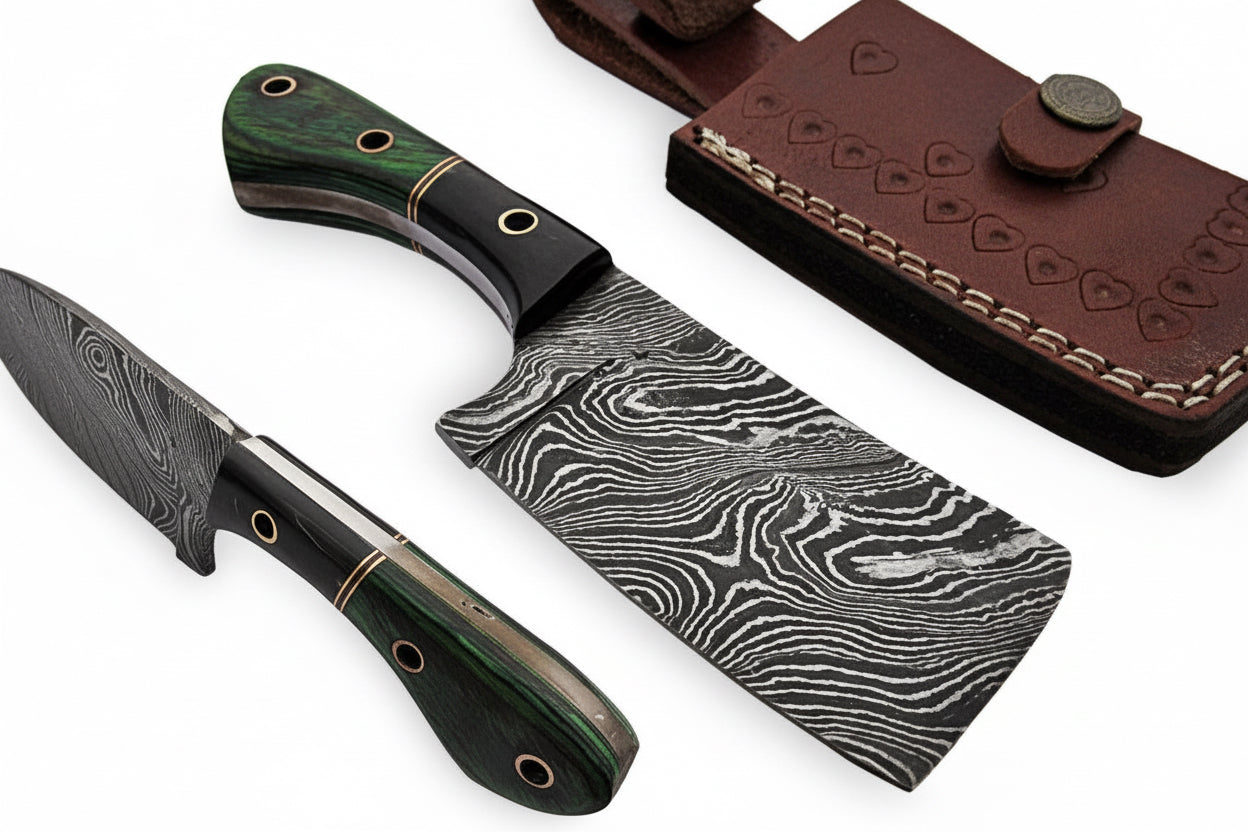 Handmade Cleaver Knife Damascus Steel DK-0416