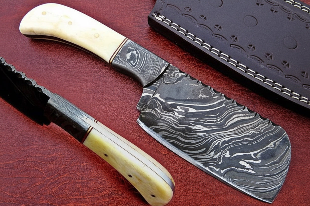 Handmade Cleaver Knife Damascus Steel DK-0419