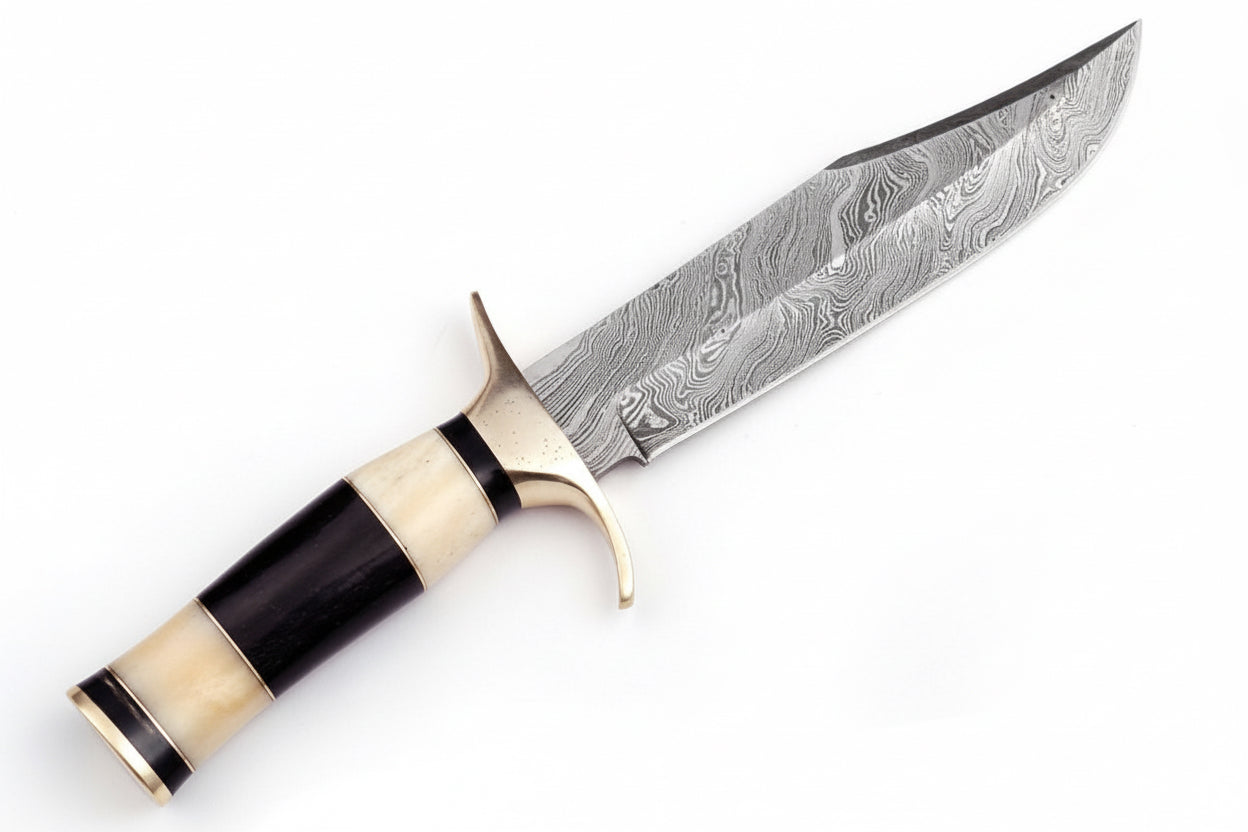Custom Handmade Bowie Knife Damascus Steel | Hunting Knives DK-0438