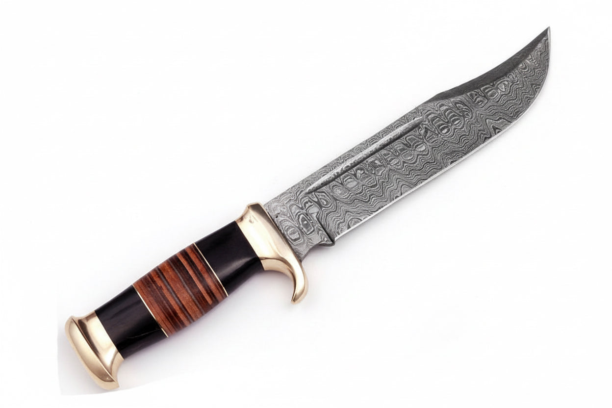 Custom Handmade Bowie Knife Damascus Steel | Hunting Knives DK-043