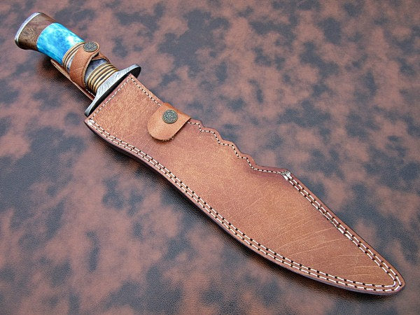 Custom Handmade Bowie Knife Damascus Steel | Hunting Knives DK-0445