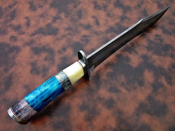 Custom Handmade Bowie Knife Damascus Steel | Hunting Knives DK-0446