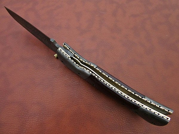Handmade Folding Knife Damascus Steel DK_0492