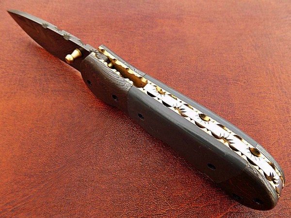 Handmade Folding Knife Damascus Steel DK-0498