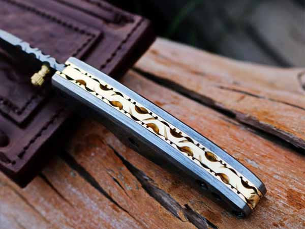 Handmade Folding Knife Damascus Steel DK-0503