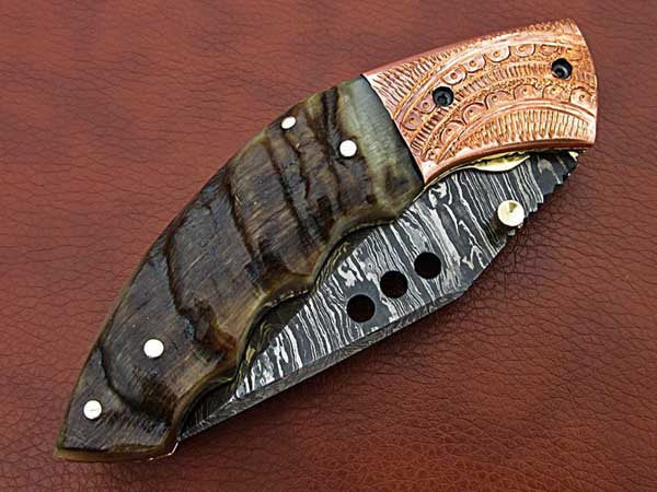 Handmade Folding Knife Damascus Steel DK-0510