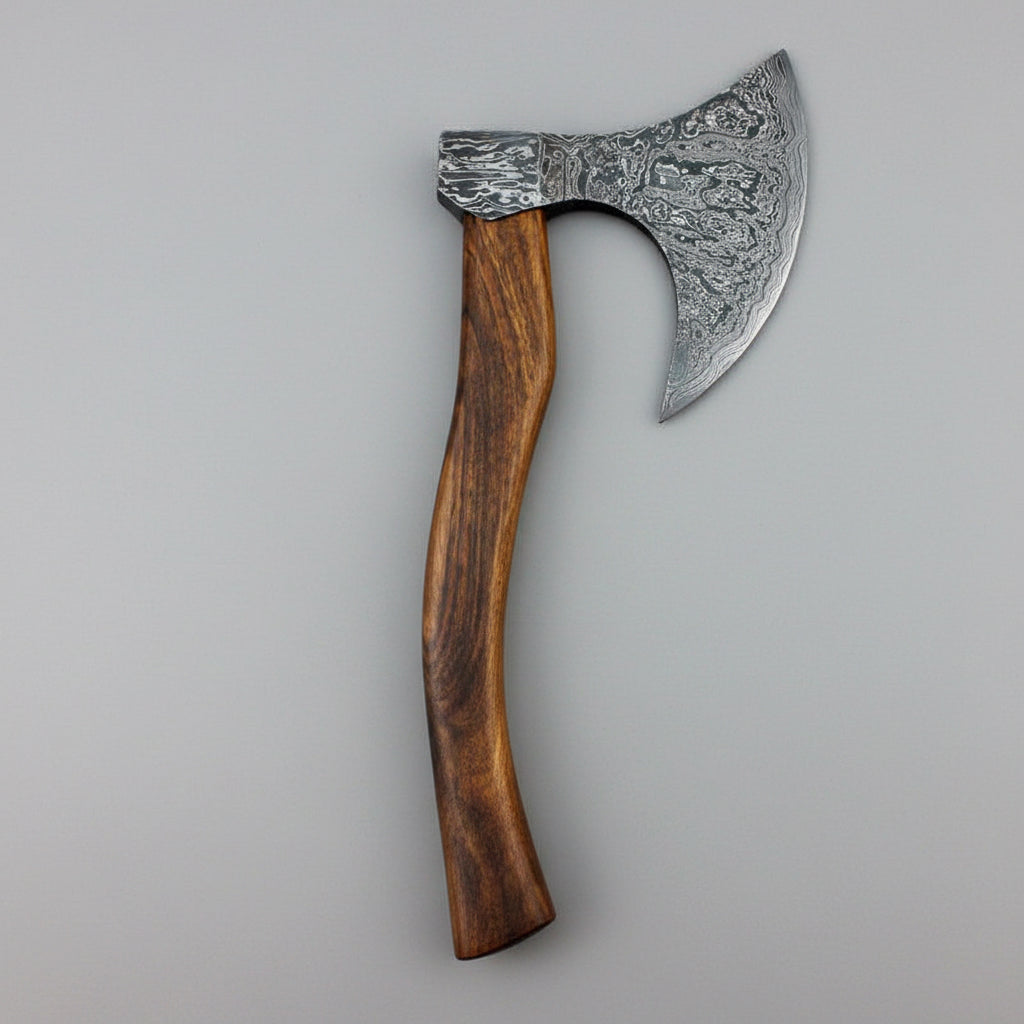 18"Inches Damascus Steel Axe Viking Axe Hatchet Axe Bearded Axe Tomahawk