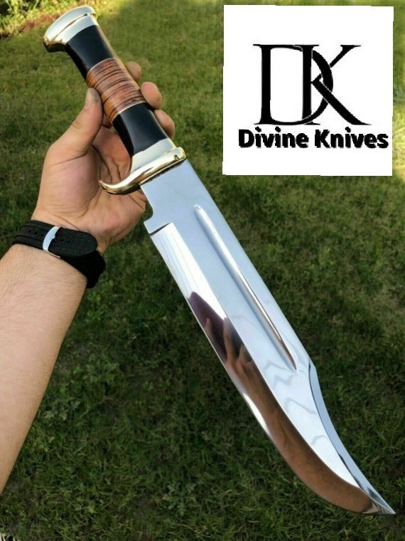 18” custom handmade J2 tool Steel crocodile HUNTING BOWIE / free shipping/ perfect gift DK-0178