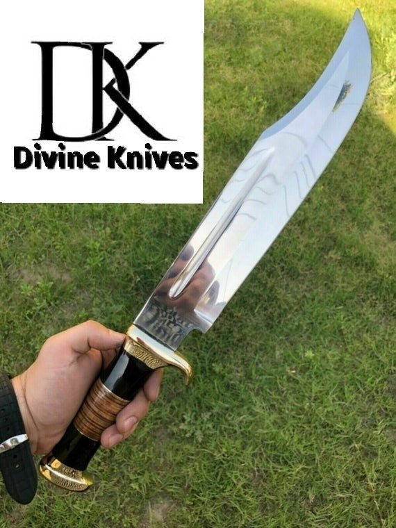 18” custom handmade J2 tool Steel crocodile HUNTING BOWIE / free shipping/ perfect gift DK-0178