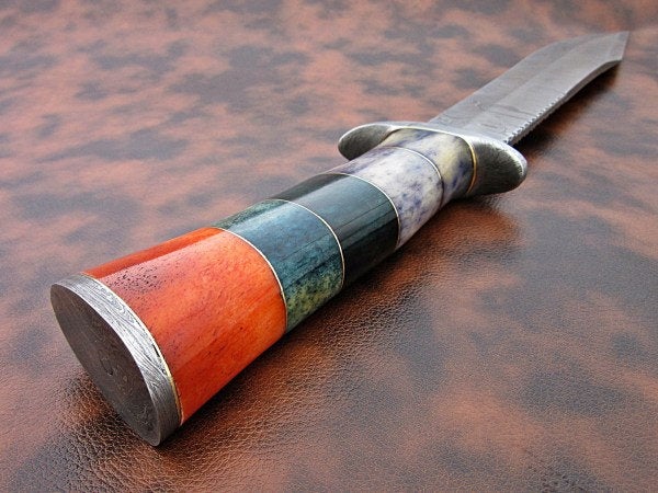 Custom Handmade Bowie Knife Damascus Steel | Hunting Knives DK-0439