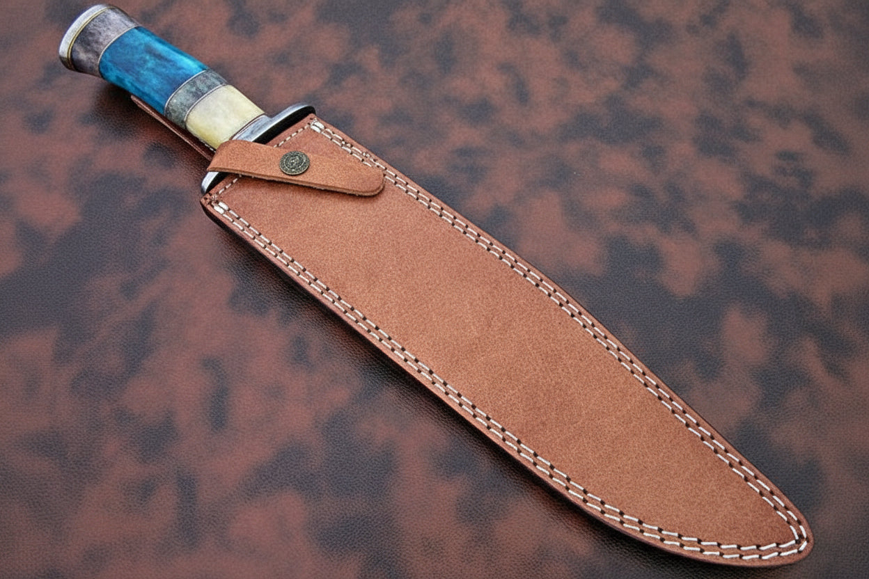 Custom Handmade Bowie Knife Damascus Steel | Hunting Knives DK-0446