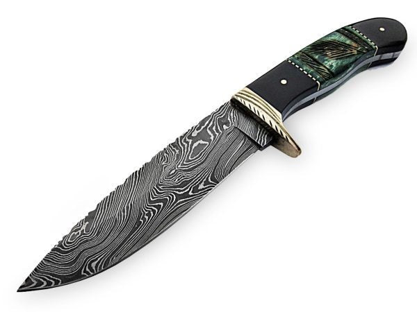 Custom Handmade Bowie Knife Damascus Steel | Hunting Knives DK-048