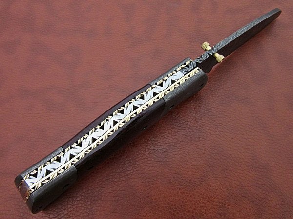 Handmade Folding Knife Damascus Steel DK_0492