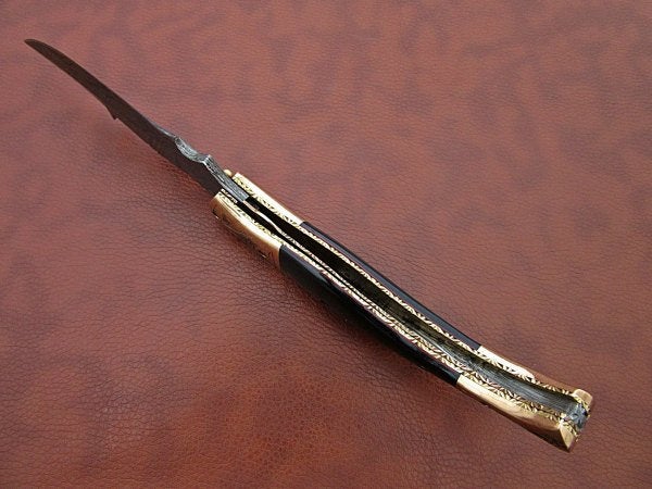 Handmade Folding Knife Damascus Steel DK-0496