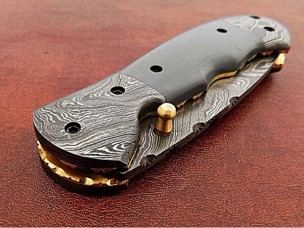 Handmade Folding Knife Damascus Steel DK-0498
