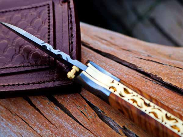 Handmade Folding Knife Damascus Steel DK-0506