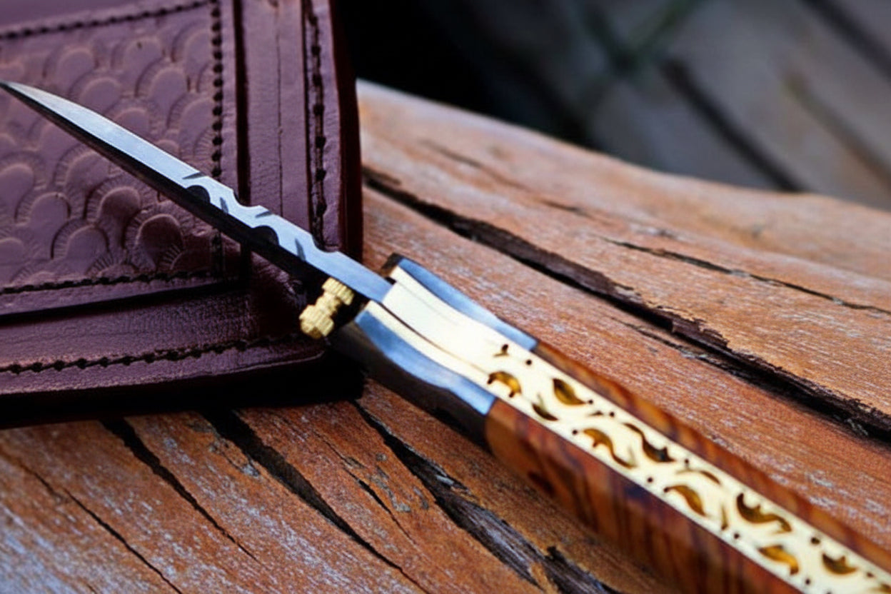 Handmade Folding Knife Damascus Steel DK-0506