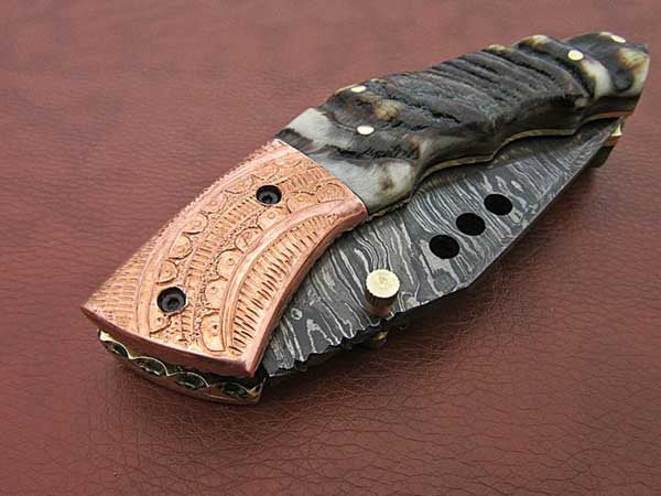 Handmade Folding Knife Damascus Steel DK-0510