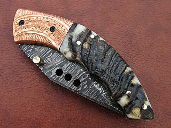 Handmade Folding Knife Damascus Steel DK-0510