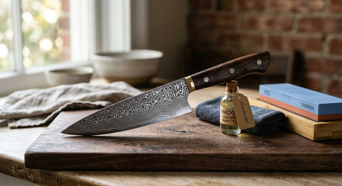 How to Care for Damascus Steel Knives: Oiling, Sharpening & Storage Guide