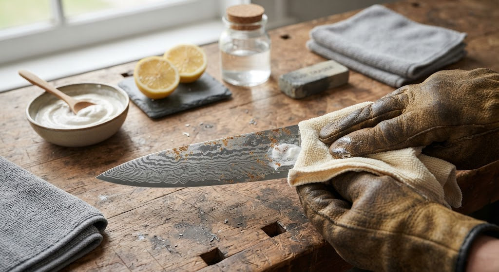 How to Get Rust Off a Damascus Knife?